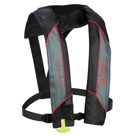 Onyx Outdoor Onyx M-24 Essential Manual Inflatable Life Jacket, Red, Adult Universal 131200-100-004-23